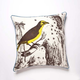 Birds and Bees Maize Cushion