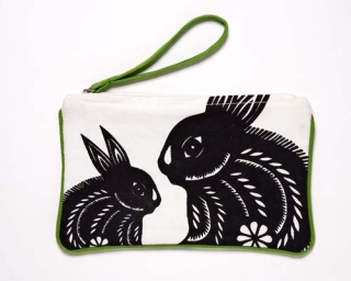 Bunnies Pouch - Yellow
