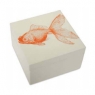 Alabaster Lacquer Box - Goldfish (5"x5"x3") - Mandarin